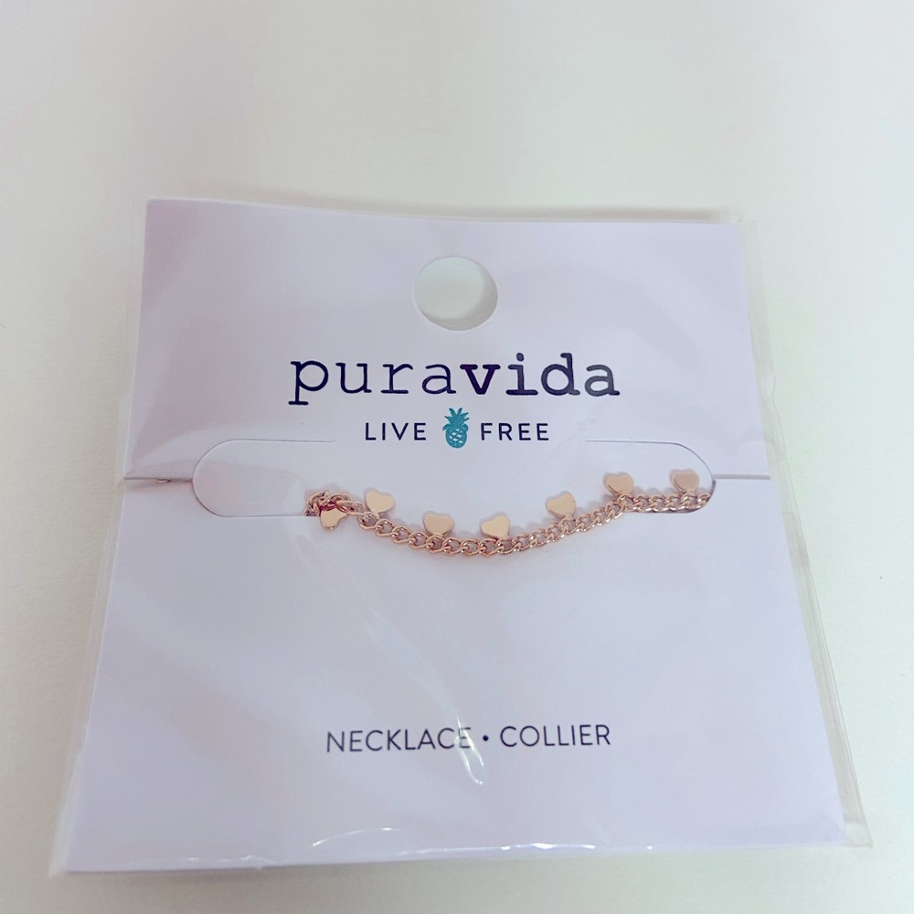 Puravida Rose Gold Heart Necklace